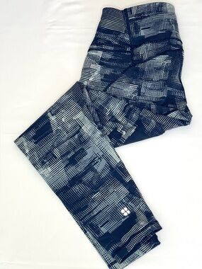 Sweaty Betty Power 7/8 Leggings – Blue Pattern – Pockets – Size S – NWOT